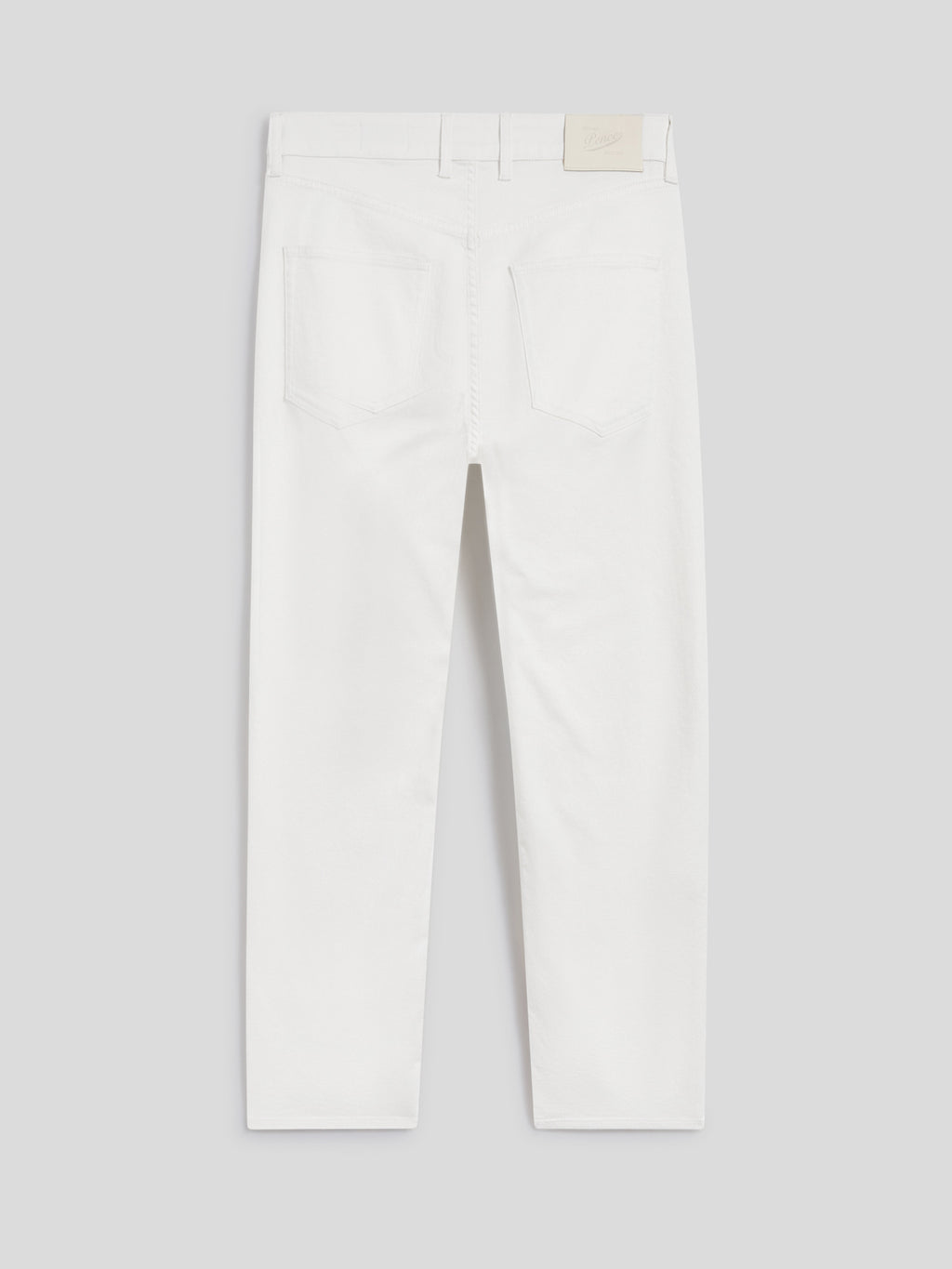CARROT-FIT TROUSERS IN WHITE COMFORT DENIM - PURE WHITE - Check Active | Pence 1979