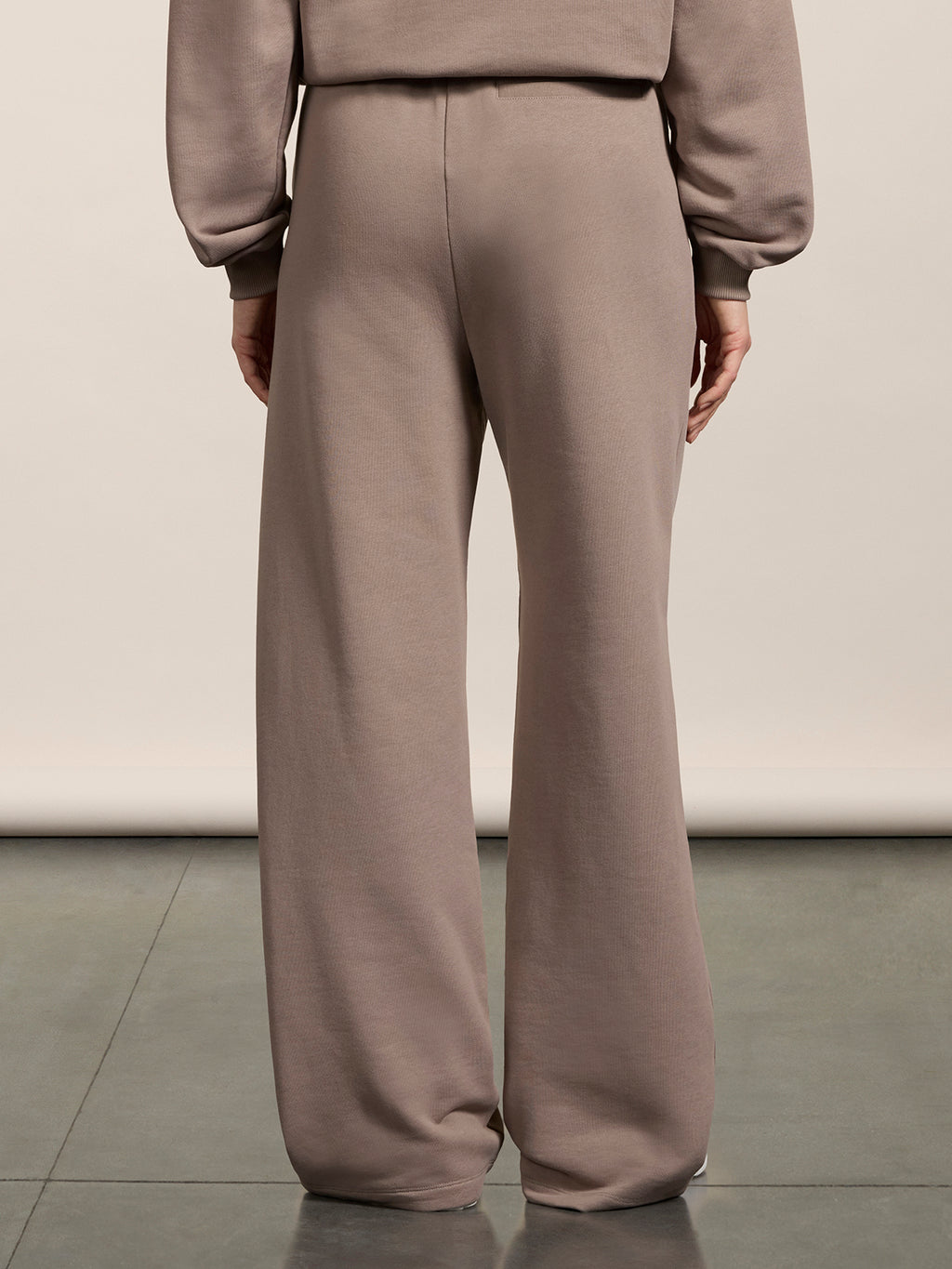 LOOSE-FIT TROUSERS IN TAUPE COTTON FLEECE WITH EMBROIDERY - TAUPE - Check Active | Pence 1979