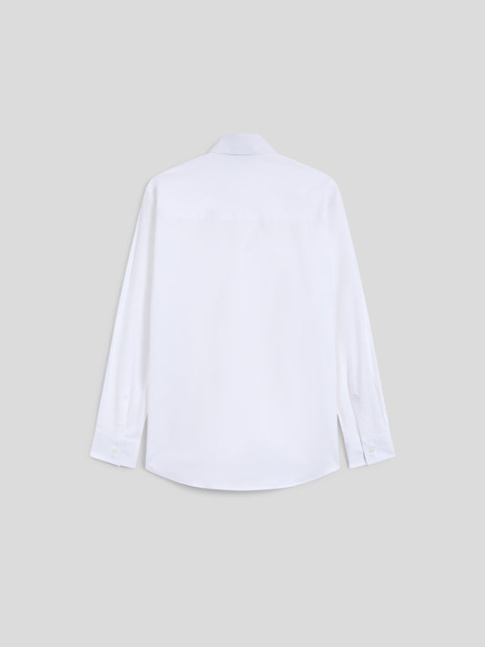 REGULAR-FIT SHIRT IN OPTIC WHITE COTTON - OPTICAL WHITE - Men′s Clothing  | Pence 1979