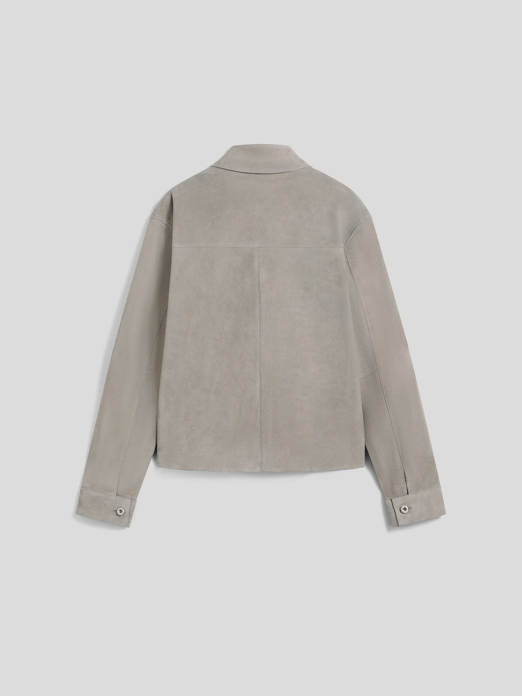 REGULAR-FIT JACKET IN ASH GREY SUEDE - ASH GREY - Men′s Clothing  | Pence 1979