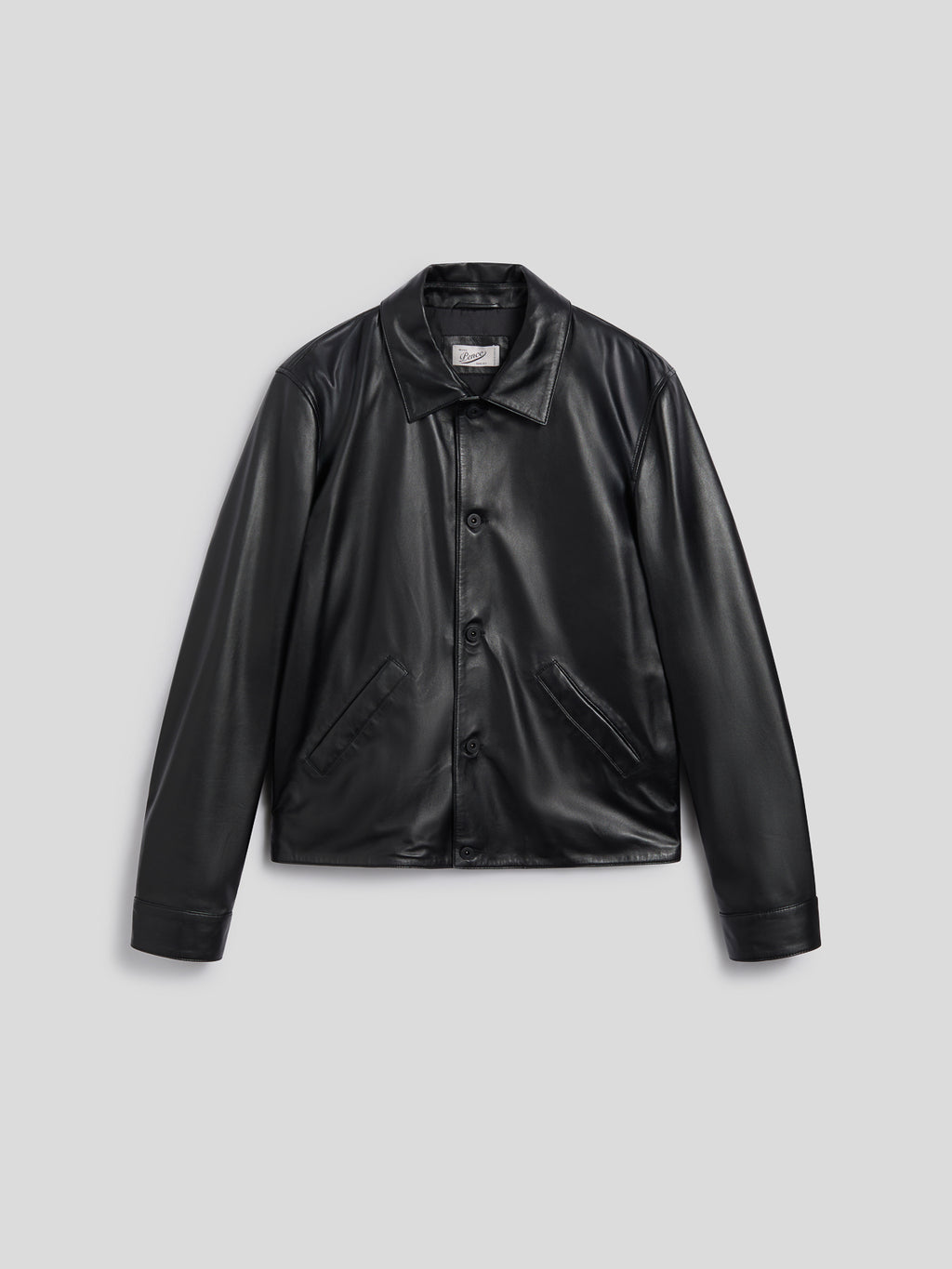 BLACK REGULAR-FIT JACKET IN LAMBSKIN - BLACK - Men′s Clothing  | Pence 1979