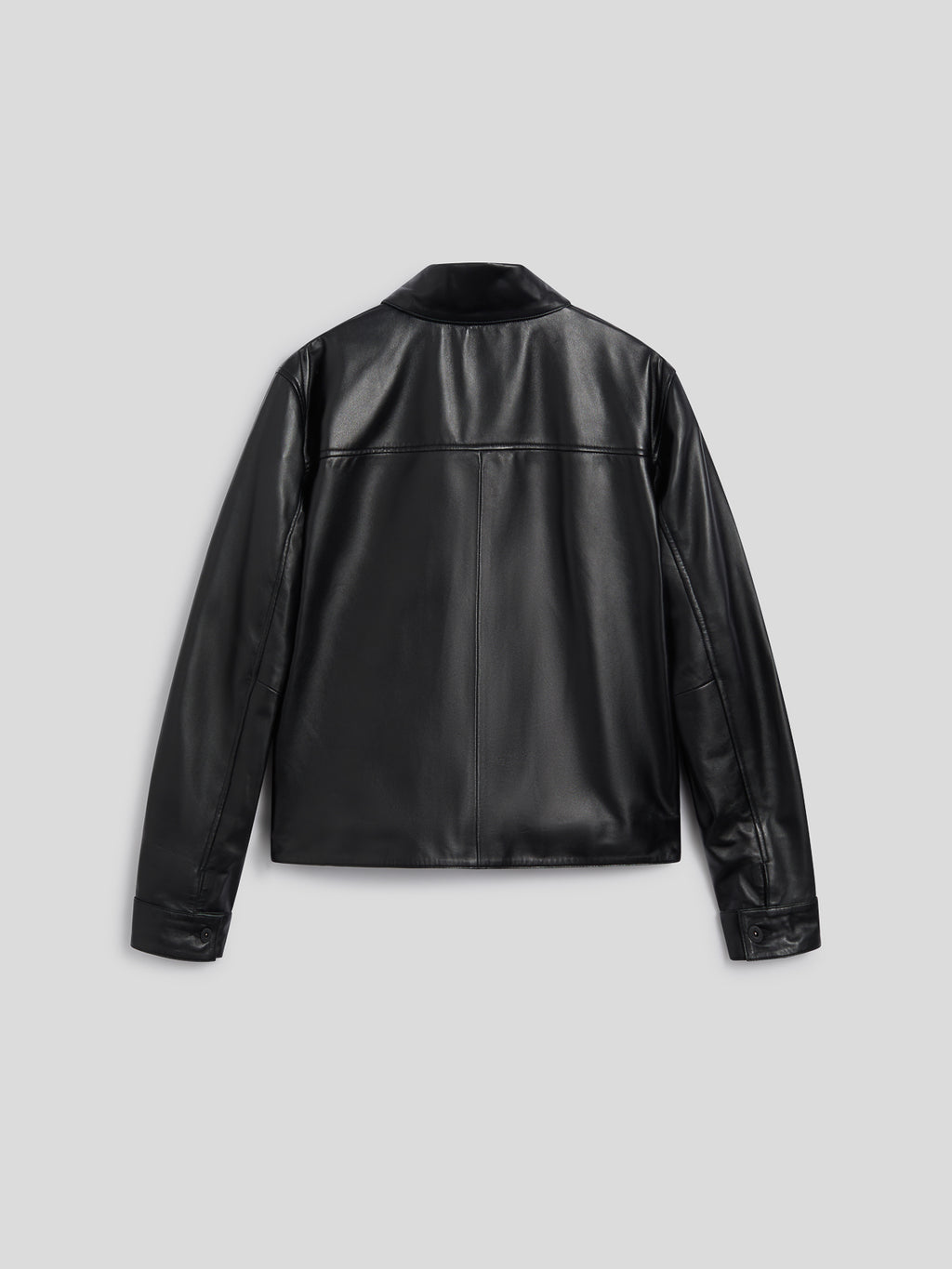 BLACK REGULAR-FIT JACKET IN LAMBSKIN - BLACK - Men′s Clothing  | Pence 1979