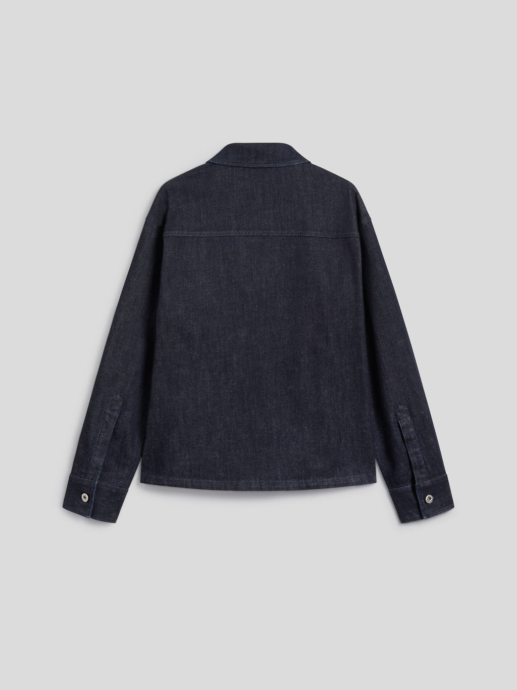 REGULAR-FIT OVERSHIRT IN DARK BLUE COMFORT DENIM WITH POCKET - NIGHT BLUE - Check Active | Pence 1979