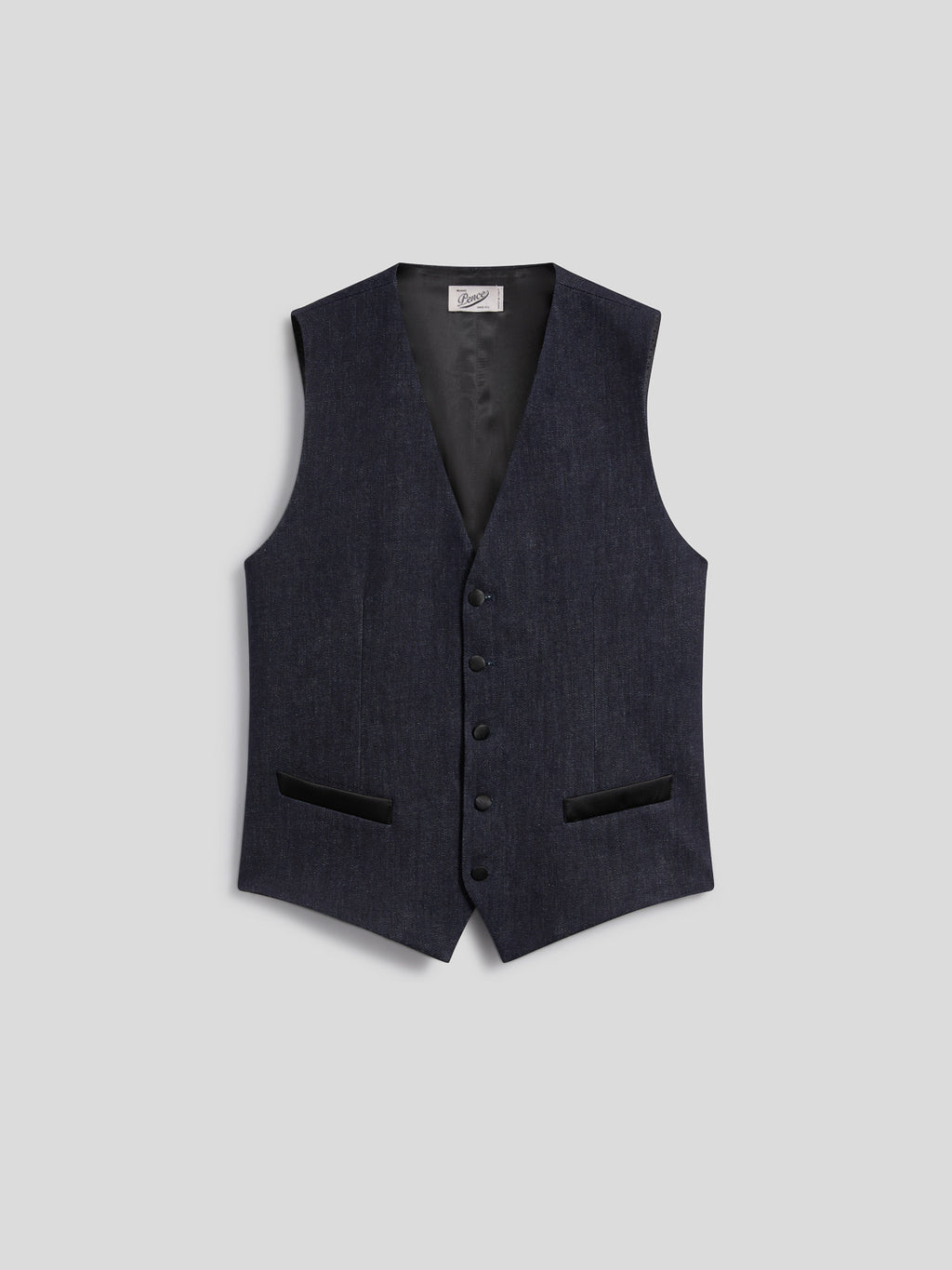 TUXEDO REGULAR FIT VEST IN DARK BLUE COMFORT DENIM - NIGHT BLUE - Men′s Clothing  | Pence 1979