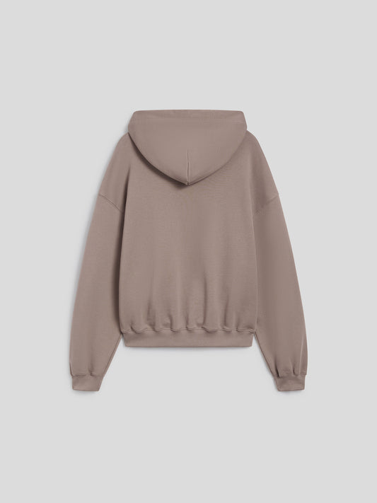 REGULAR-FIT SWEATSHIRT IN TAUPE COTTON WITH HOOD AND EMBROIDERY - TAUPE - Men′s Clothing  | Pence 1979