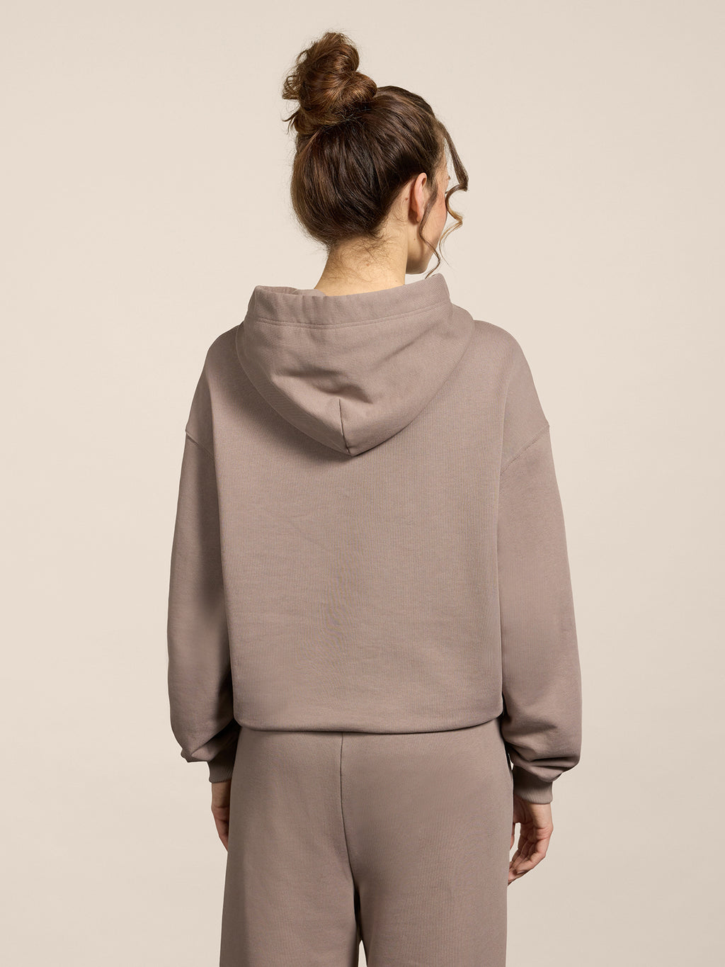 REGULAR-FIT SWEATSHIRT IN TAUPE COTTON WITH HOOD AND EMBROIDERY - TAUPE - Men′s Clothing  | Pence 1979