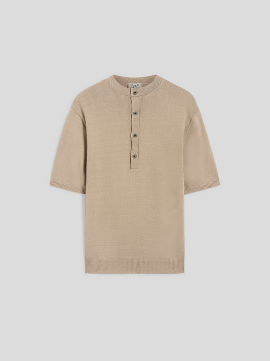 SERAFINO REGULAR FIT T-SHIRT IN ORGANIC COTTON ROPE - ROPE - Check Active | Pence 1979