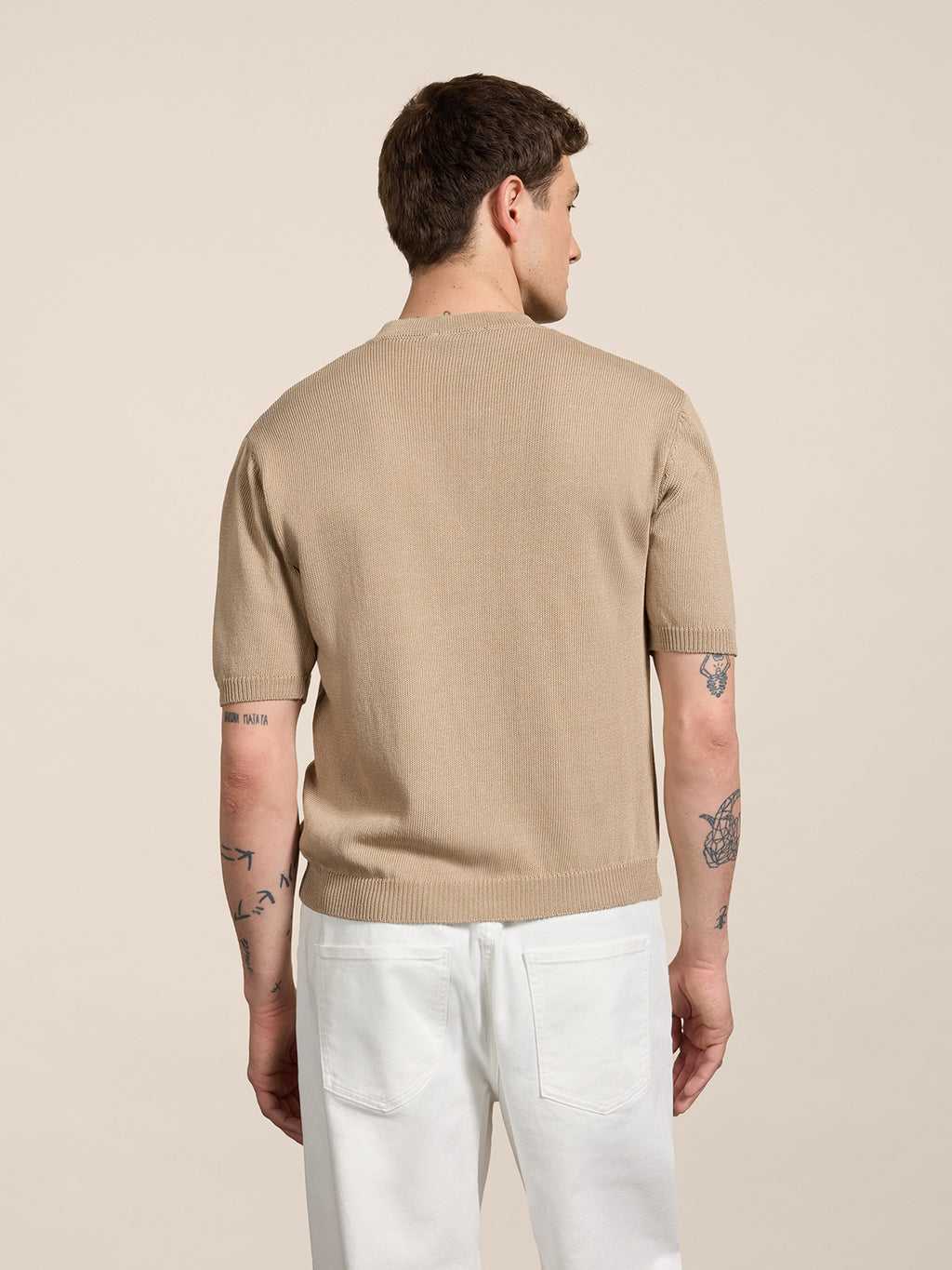 SERAFINO REGULAR FIT T-SHIRT IN ORGANIC COTTON ROPE - ROPE - Check Active | Pence 1979