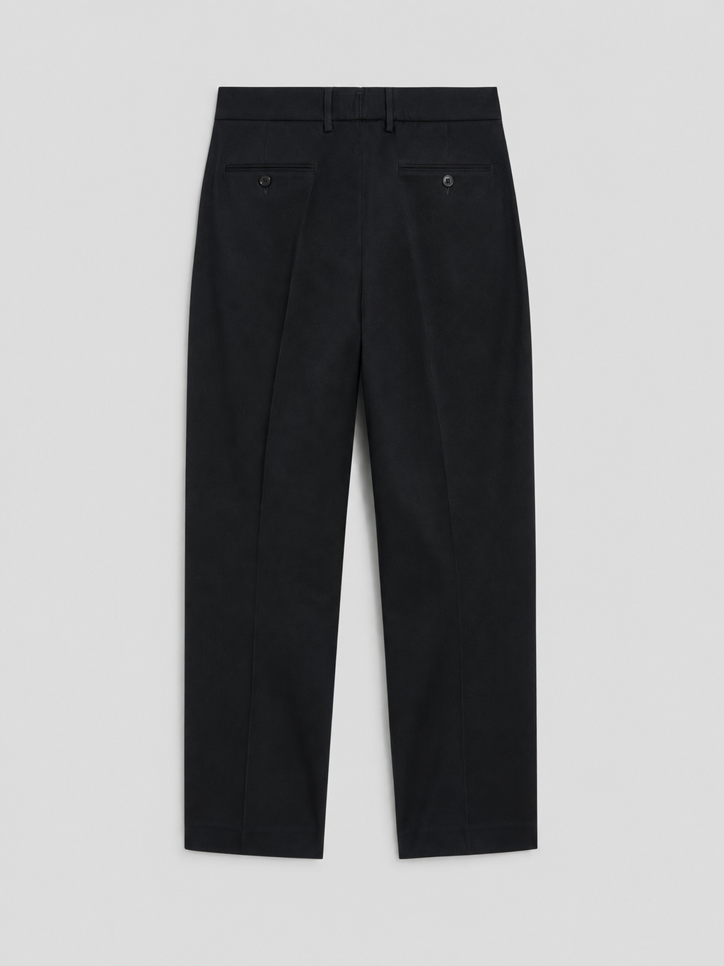 REGULAR FIT CHINO PANTS WITH ONE PLEAT BLACK - BLACK - Check Active | Pence 1979