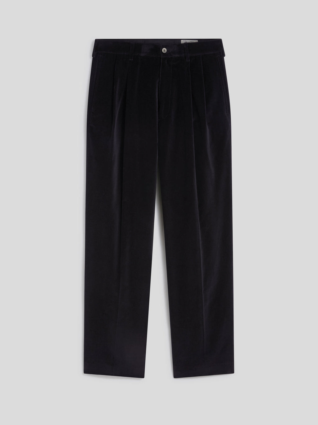LOOSE-FIT BLACK CHINO PANT WITH TWO PLEAT - BLACK - Check Active | Pence 1979