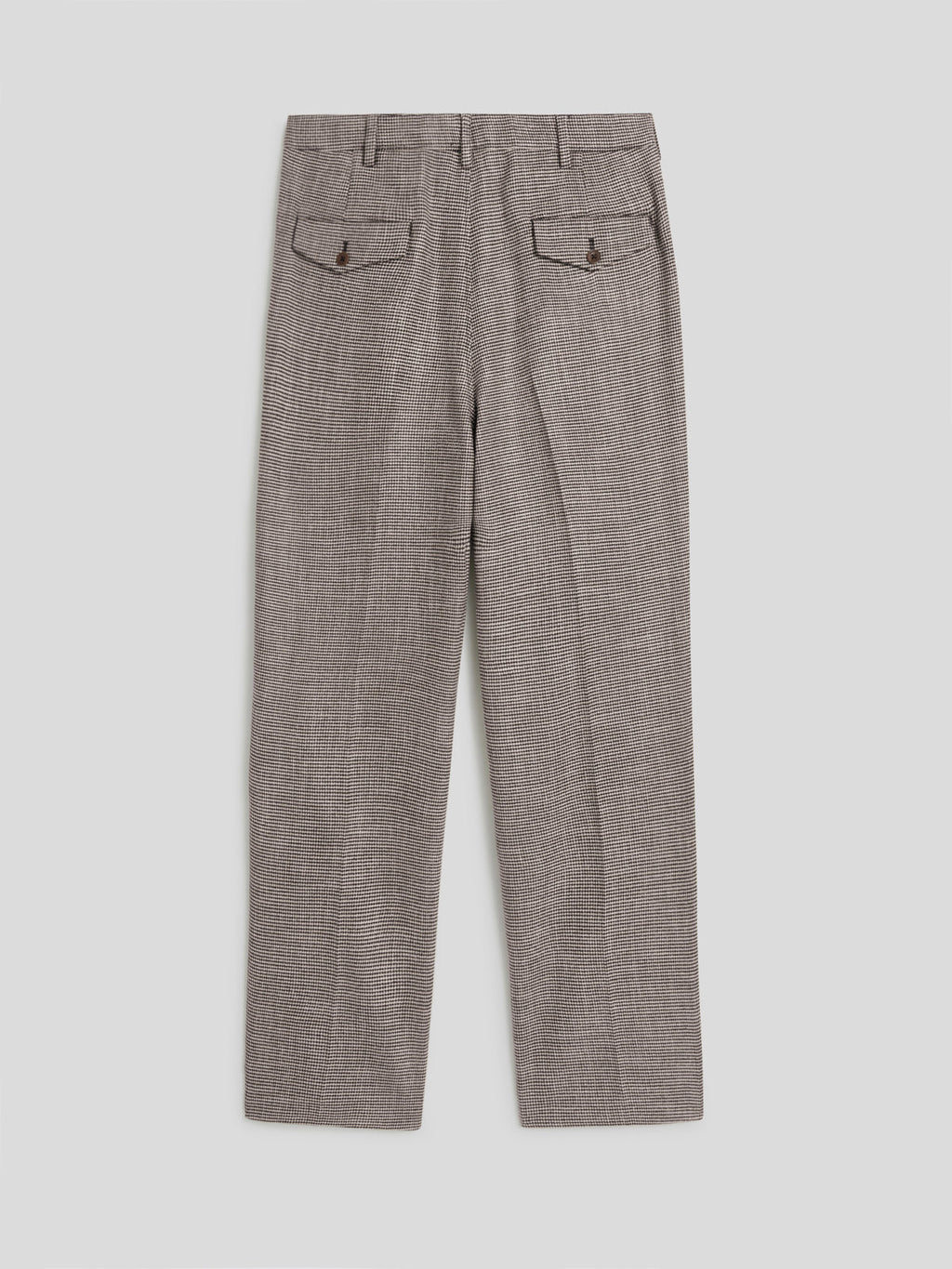 LOOSE-FIT BEIGE AND BLACK CHINO PANT WITH TWO PLEAT - BEIGE\BLACK - Check Active | Pence 1979