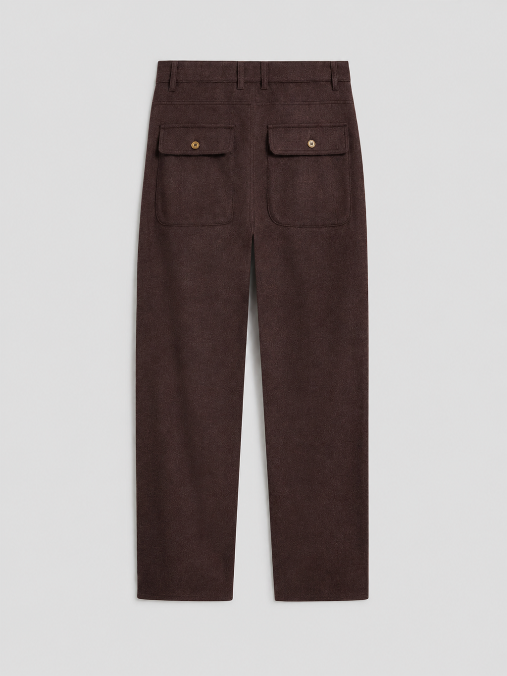 BAGGY FIT MARRON GLACE' FLANNEL FIVE POCKET PANTS - MARRON GLACE' - Check Active | Pence 1979