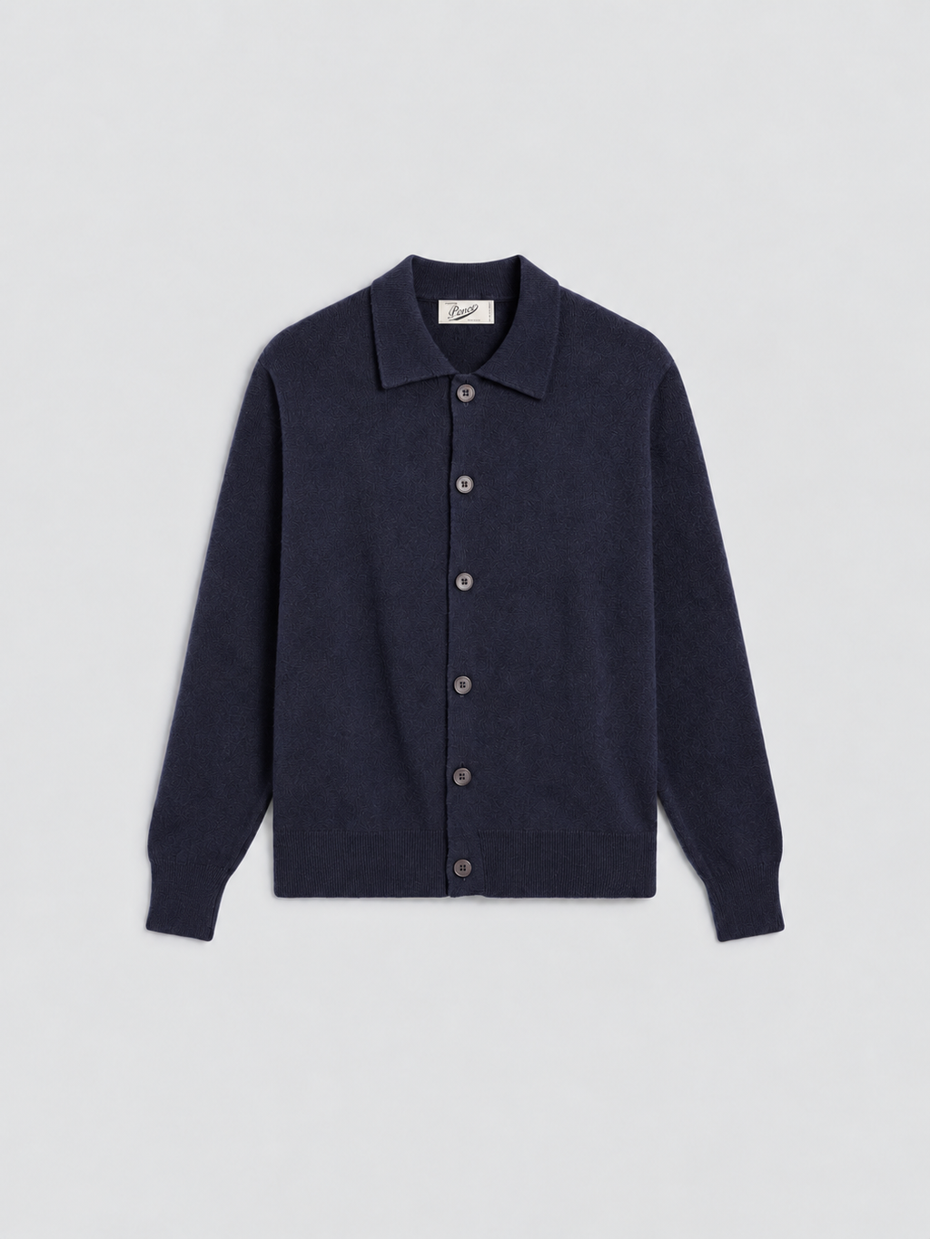 REGULAR FIT POLO SHIRT IN PRUSSIAN BLUE WOOL - PRUSSIAN BLUE - Check Active | Pence 1979