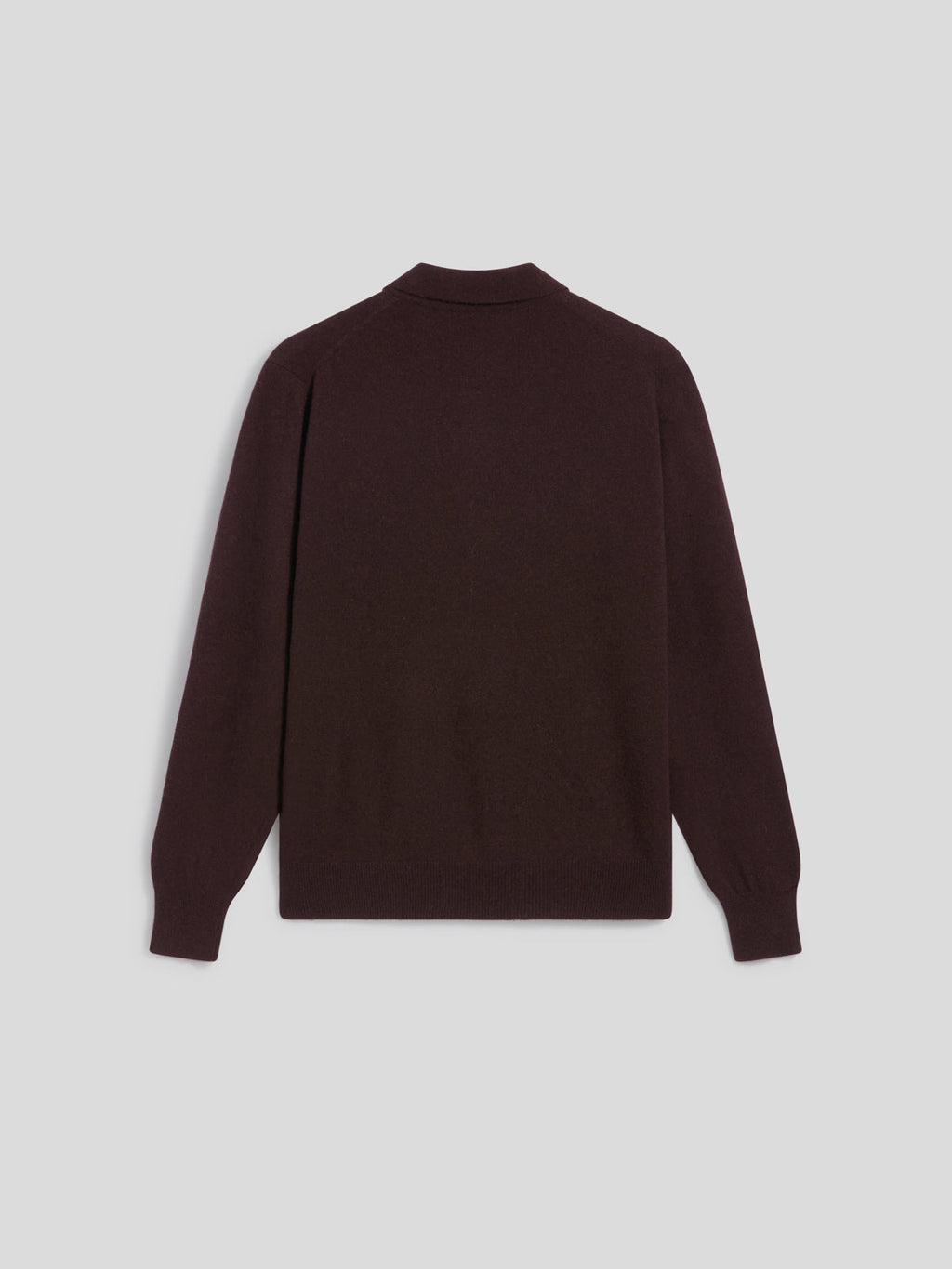 REGULAR FIT POLO SHIRT IN MAHOGANY WOOL - MAHOGANY - Check Active | Pence 1979