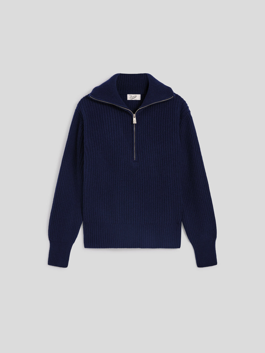 REGULAR FIT PRUSSIAN BLUE WOOL SWEATSHIRT - PRUSSIAN BLUE - Check Active | Pence 1979