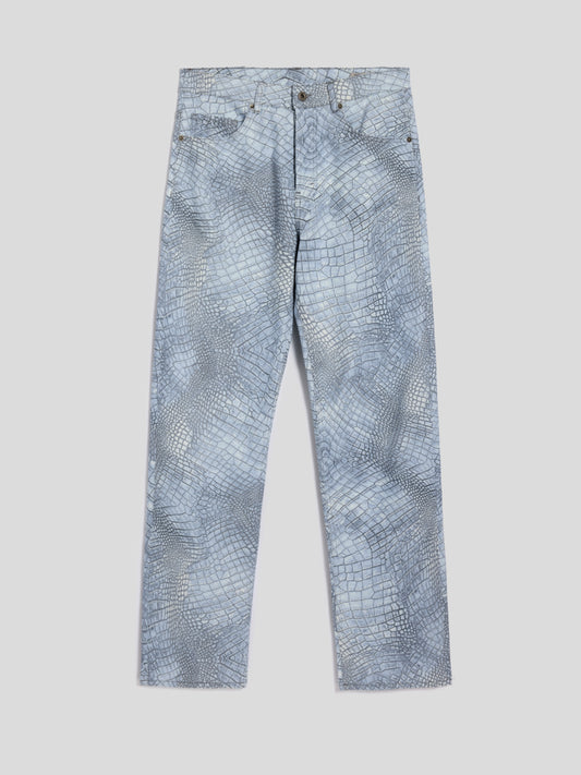 5 POCKETS PANTS - COCCO PRINT GREY - Check Active | Pence 1979