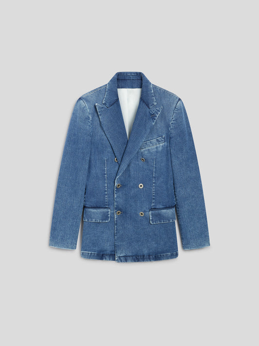 DOUBLE BREASTE BLAZER - LIGHT BLUE - Check Active | Pence 1979
