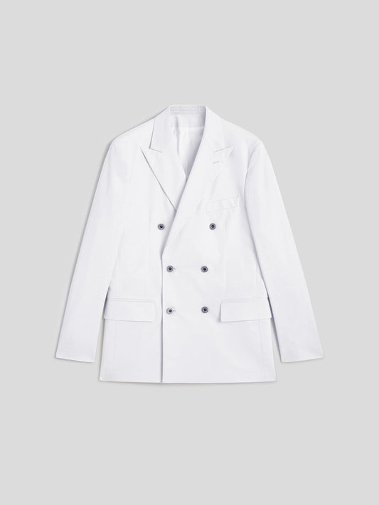 DOUBLE BREASTED BLAZER - OFF WHITE - Check Active | Pence 1979