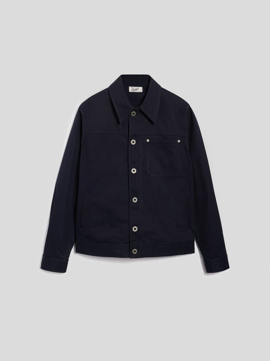 JACKET WITH POCKET - BLUE NAVY - Check Active | Pence 1979