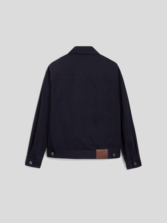 JACKET WITH POCKET - BLUE NAVY - Check Active | Pence 1979