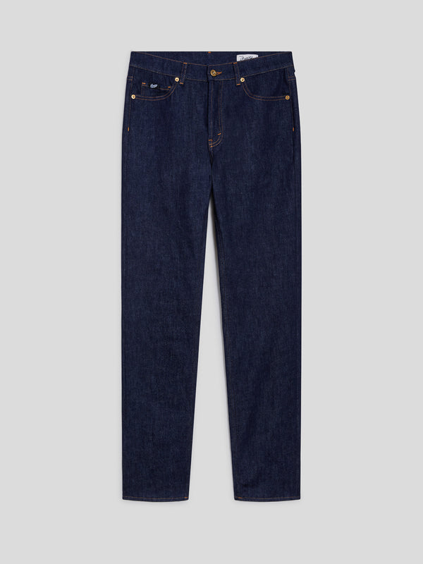 MEN'S 5 POCKET PANT IN DARK BLUE COMFORT DENIM REGULAR FIT  - DARK DENIM BLUE  - Men′s Bottomwear | Pence 1979