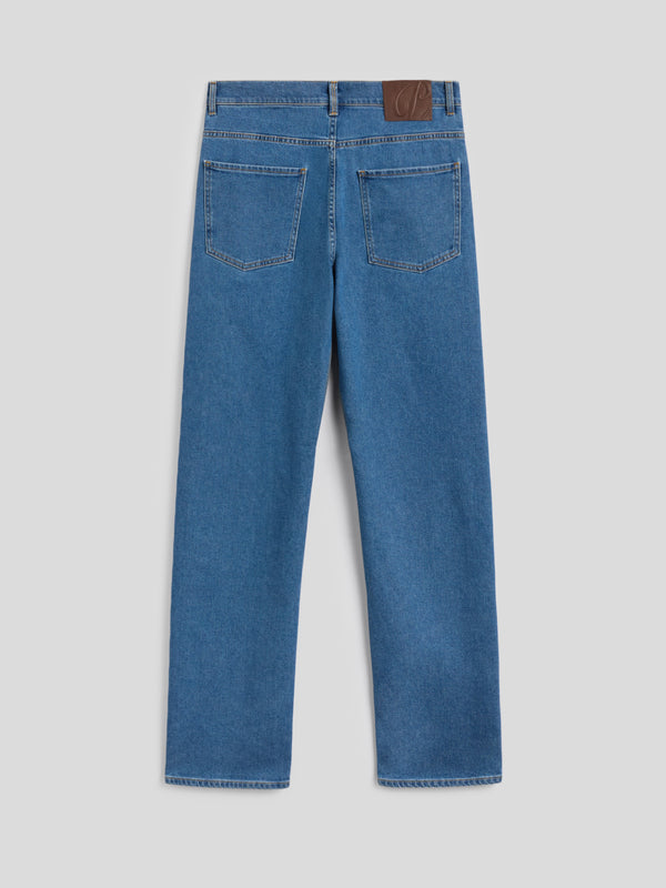 MEN'S 5 POCKET PANT IN LIGHT BLUE COMFORT DENIM LOOSE FIT  - LIGHT DENIM BLUE - Men′s Bottomwear | Pence 1979