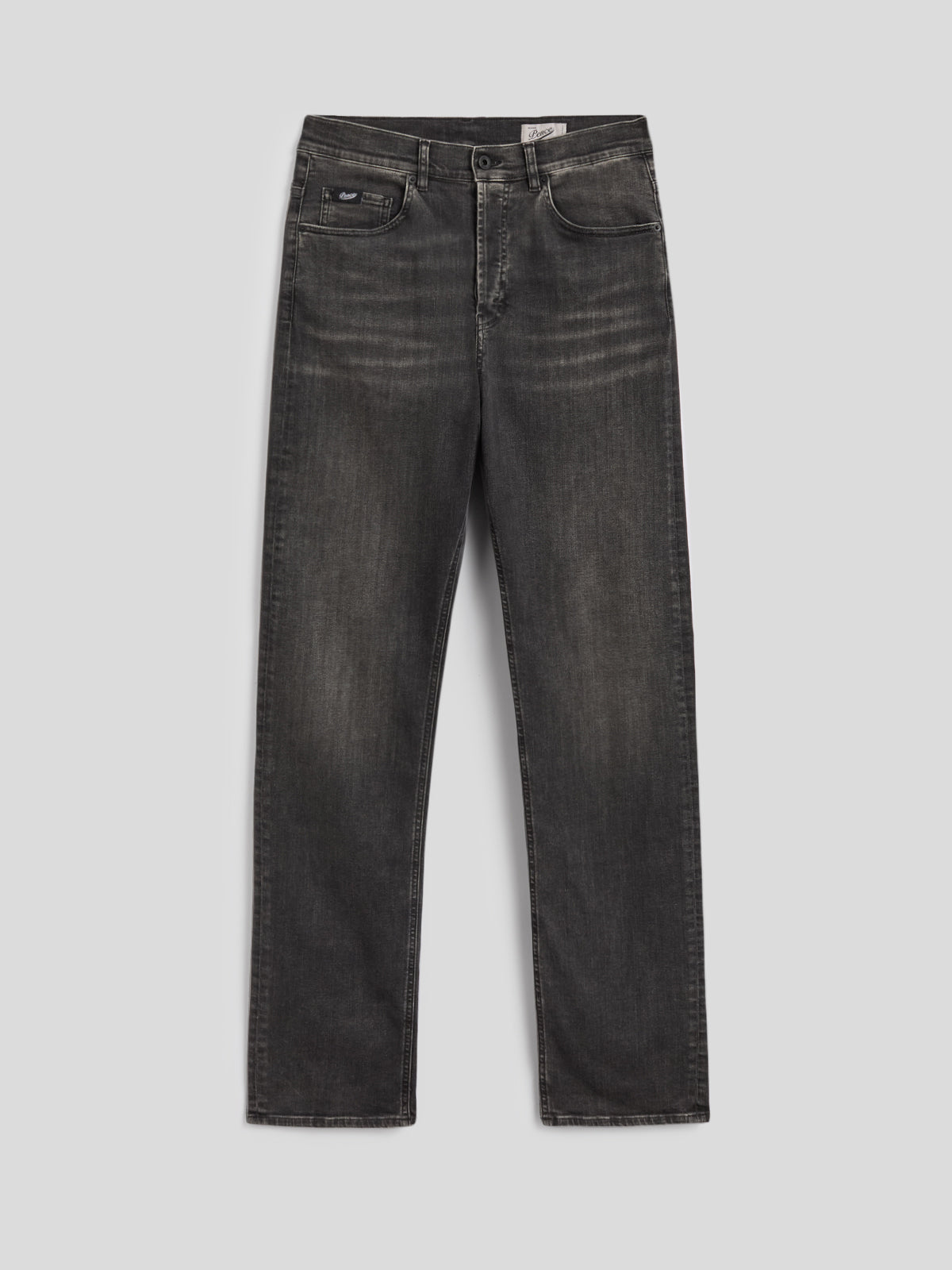 MEN'S 5 POCKET PANT IN BLACKBOARD BLACK COMFORT DENIM LOOSE FIT 