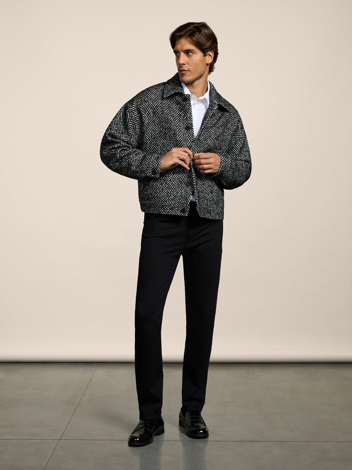 MEN'S 5 POCKET HEAVY JERSEY COMFORT SLIM PANT BLACK