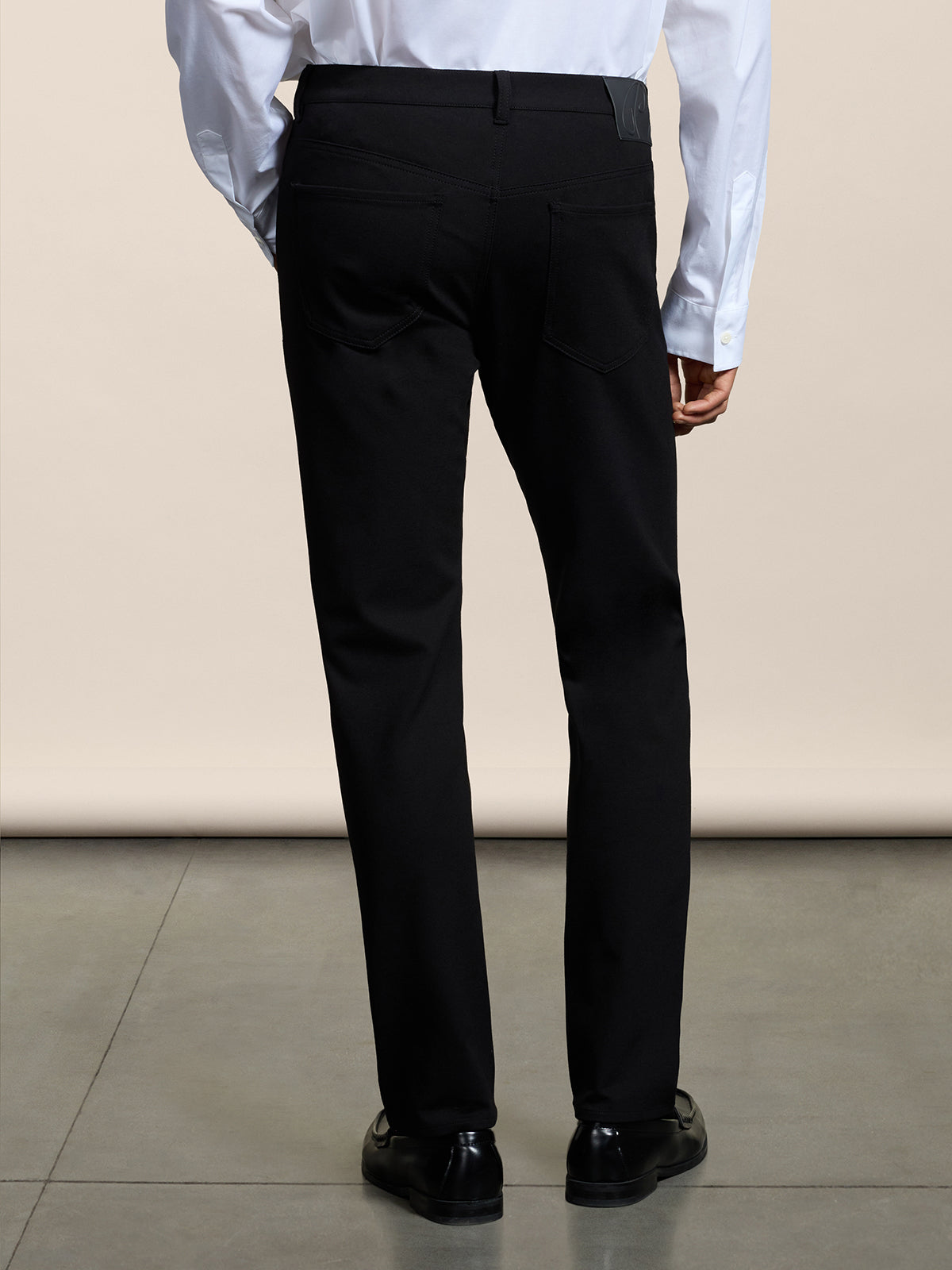 MEN'S 5 POCKET HEAVY JERSEY COMFORT SLIM PANT BLACK