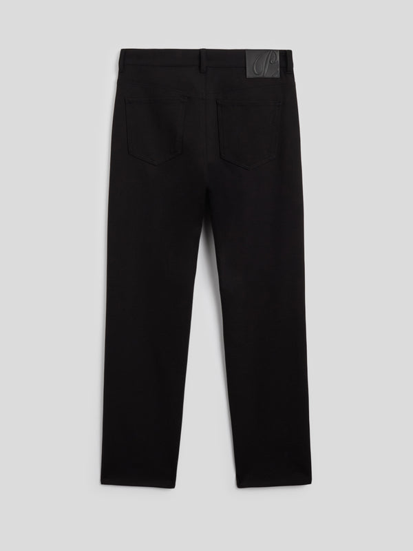 MEN'S 5 POCKET HEAVY JERSEY COMFORT SLIM PANT BLACK - BLACK - Men′s Bottomwear | Pence 1979