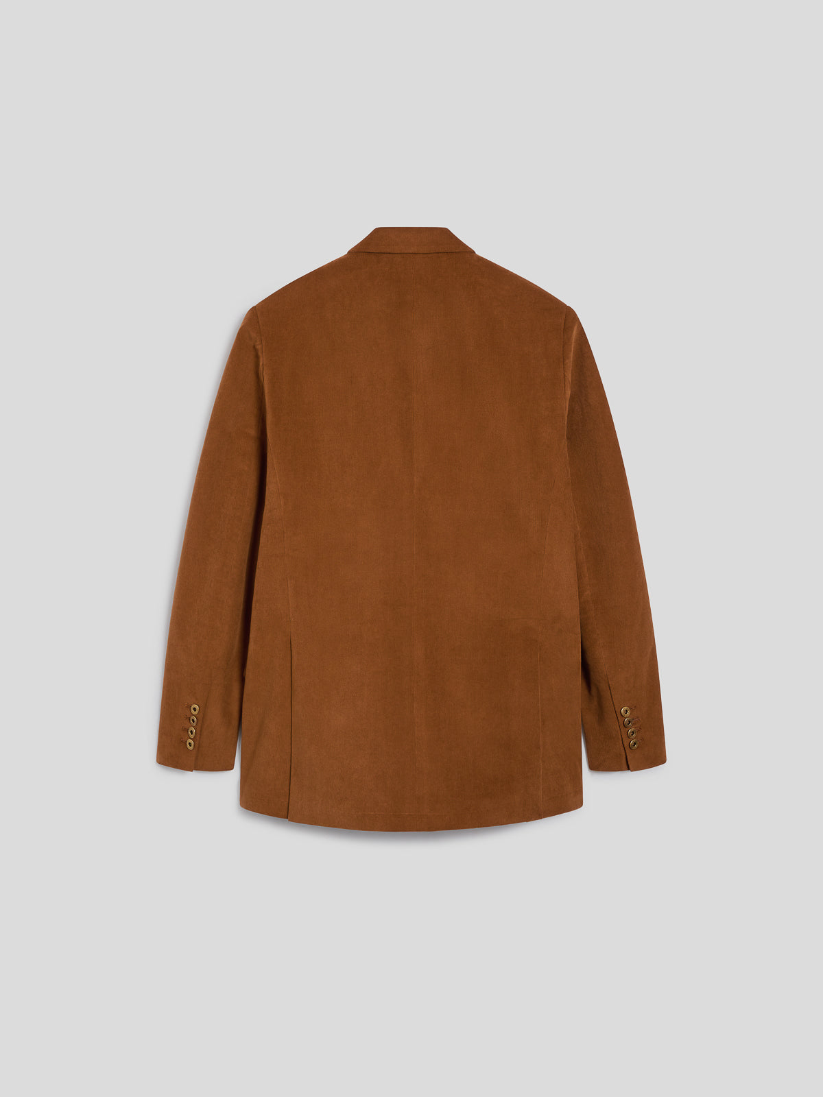 MEN'S DOUBLE-BREASTED BLAZER WITH PEAKED LAPELS REGULAR FIT IN VELVET DARK CARAMEL