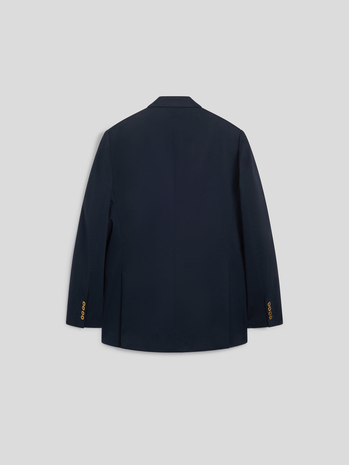 MEN'S DOUBLE-BREASTED BLAZER WITH PEAKED LAPELS REGULAR FIT IN COTTON SATIN BLUE