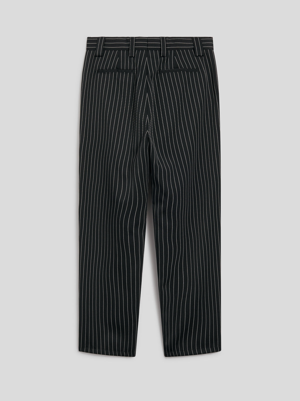 MEN'S REGULAR FIT CHINOS IN PINSTRIPE BLACK BASE WHITE STRIPES