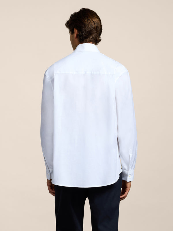 MEN'S SHIRT IN COTTON POPLIN REGULAR FIT WHITE - WHITE - Men′s Clothing  | Pence 1979