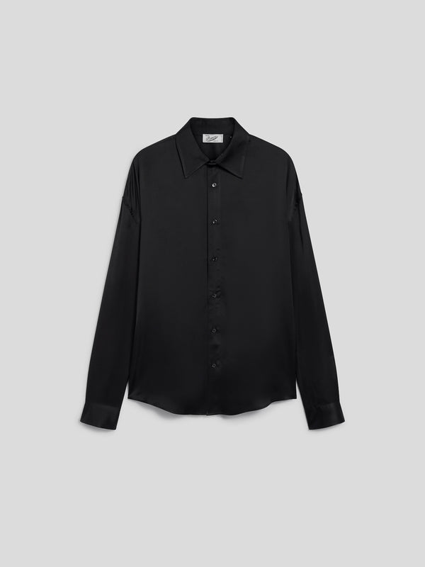 MEN'S REGULAR FIT VISCOSE SHIRT BLACK - BLACK - Men′s Clothing  | Pence 1979