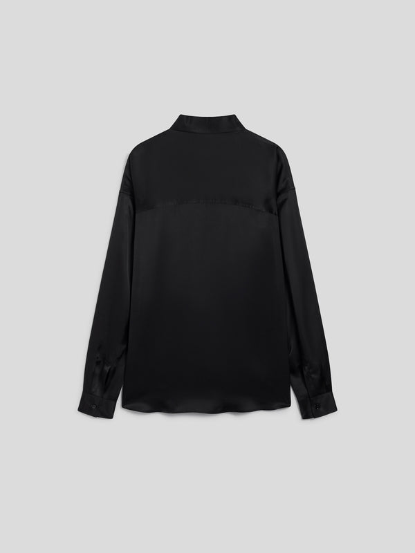 MEN'S REGULAR FIT VISCOSE SHIRT BLACK - BLACK - Men′s Clothing  | Pence 1979