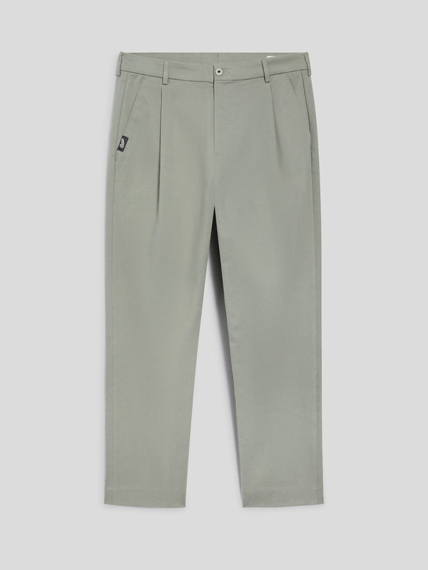 MEN'S CHINOS WITH ONE PLEAT REGULAR FIT IN COMFORT COTTON GREY  - GREY - Men′s Bottomwear | Pence 1979