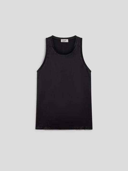UNISEX RELAXED FIT VISCOSE TANK TOP BLACK - BLACK - Men′s Clothing  | Pence 1979