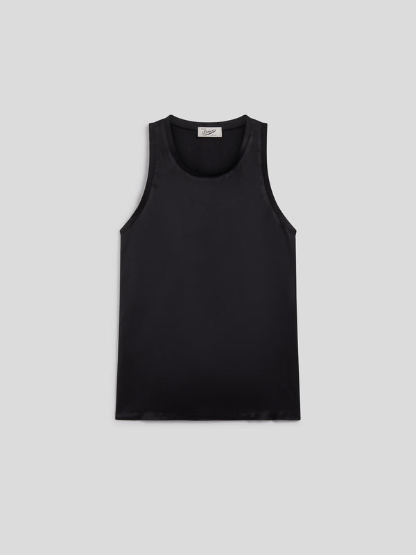 UNISEX RELAXED FIT VISCOSE TANK TOP BLACK - BLACK - Men′s Clothing  | Pence 1979