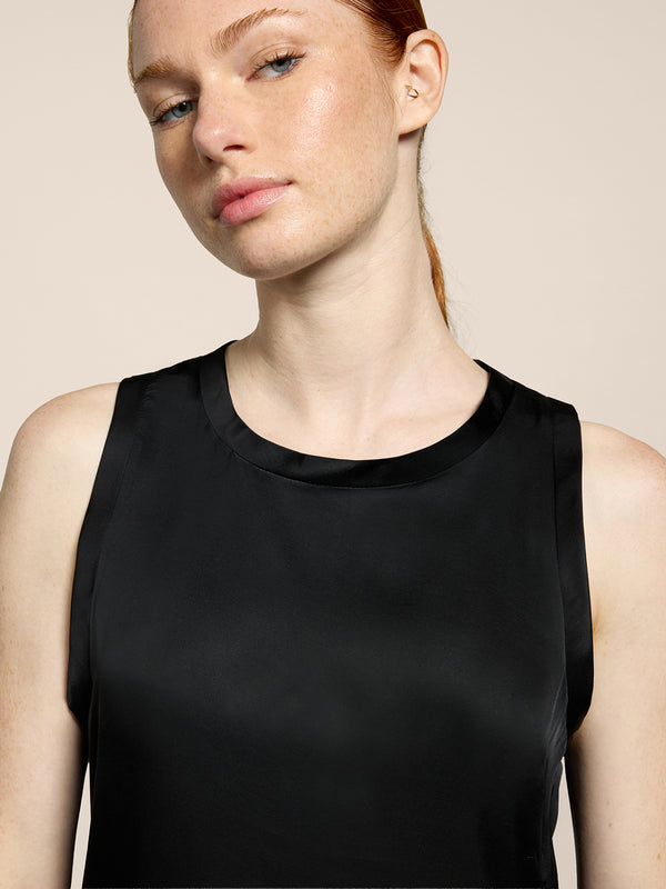 UNISEX RELAXED FIT VISCOSE TANK TOP BLACK - BLACK - Men′s Clothing  | Pence 1979