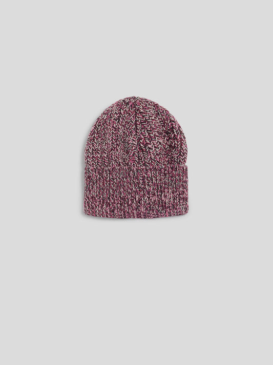 KNITTED BEANIE-ROSA MELANGE - MELANGE PINK - Men′s Clothing  | Pence 1979