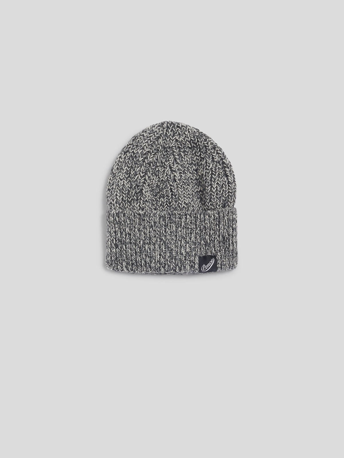 KNITTED BEANIE-GREY MELANGE