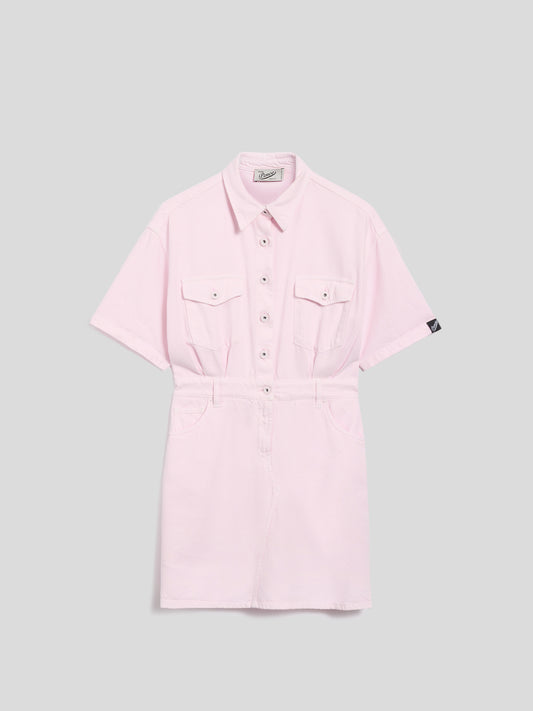 MINI DRESS - LIGHT PINK - Check Active | Pence 1979