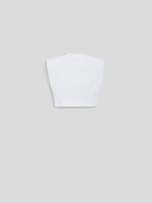 CROP TOP - OPTICAL WHITE - Check Active | Pence 1979