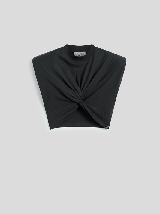 CROP TOP - GRAPHITE - Check Active | Pence 1979