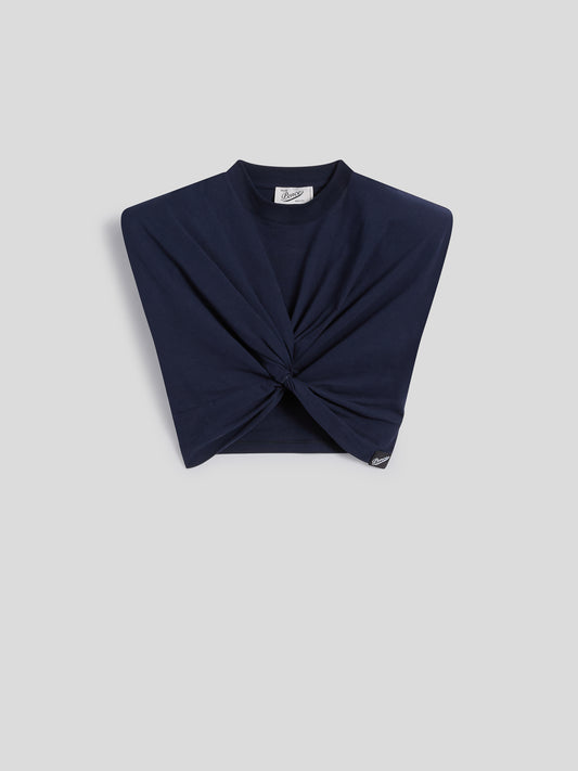 CROP TOP - BLUE NAVY - Check Active | Pence 1979