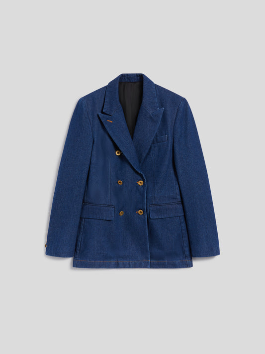DOUBLE BREASTED BLAZER - BLUE NAVY - Check Active | Pence 1979