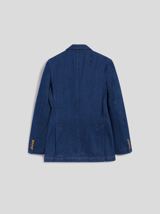 DOUBLE BREASTED BLAZER - BLUE NAVY - Check Active | Pence 1979