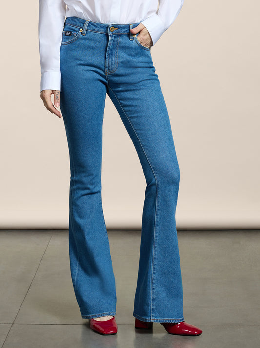LONG DENIM DRESS COMFORT SLIM FIT DARK BLUE - LIGHT DENIM BLUE - Women′s Bottomwear | Pence 1979