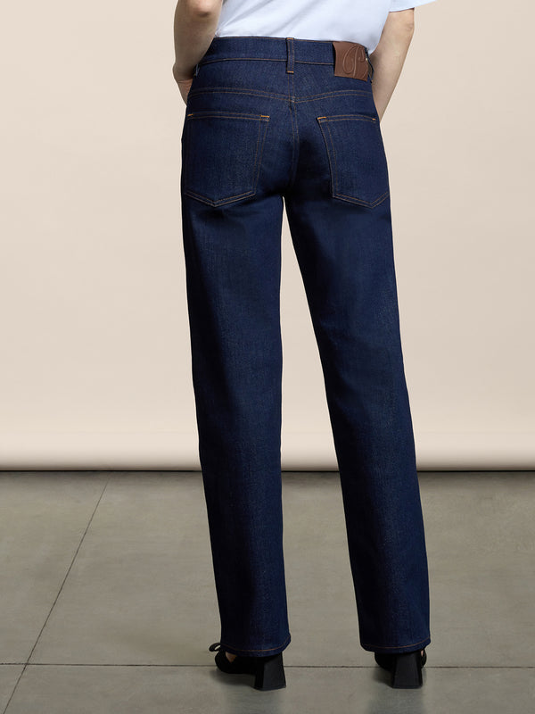 WOMEN'S 5 POCKET PANT IN DENIM COMFORT BLUE REGULAR FIT - DARK DENIM BLUE  - Women′s Bottomwear | Pence 1979